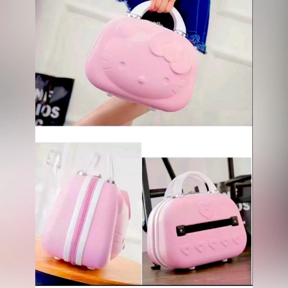 Hello Kitty BLING Travel Cosmetic Case Box Beauty Makeup Case Bag Organizer